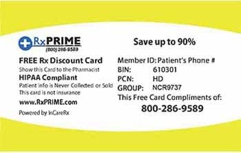 Pharmacy discount card